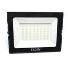 Refletor Led Holofote 50w Branco Frio 6500k Resistente Agua - Elgin