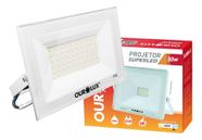 Refletor Led Pro Branco 30W Bivolt Branco Frio 6500K