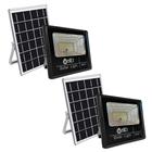 Refletor Led Solar 2 Kits Completos 200W Branco Frio 6500K