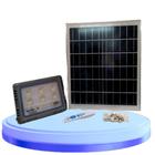 Refletor Led Solar Holofote 200W Com Placa Bateria Prova Dágua IP66 Frio Aluminio- JORTAN