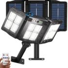 Refletor Luminária Led 3 em 1 Energia Solar Sensor Presença Super Potente Forte luz Grande 12 Placas 300w