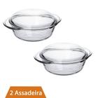 Refratário Redonda Terrina Base 1L Tampa 0,3L Marinex 2Un