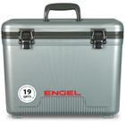 Refrigerador ENGEL UC19 19qt à prova de vazamentos Air Tight Drybox Silver