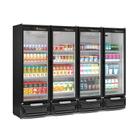 Refrigerador Expositor Vertical 1950 Litros Preto 127V Gelopar GCVR-1950