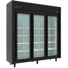 Refrigerador/Expositor Vertical Auto Serviço Frios e Laticínios 3 Portas Preto Linha Blanc Kofisa