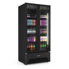 Refrigerador Expositor Vertical Bebidas Duas Portas Vidro 691L VB70AH All Black 220V - Metalfrio