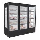 Refrigerador Expositor Vertical para Carnes Frilux 1800 Litros Preto 3 Portas de Vidro Aquecido 220V RF-007-C