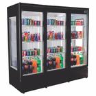 Refrigerador/ Expositor Vertical Visa Cooler RF-007 Porta de Vidro - 3 Portas Preto 1800 L +0 a +8C Iluminação LED - Frilux