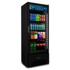 Refrigerador porta de vidro 572l vb52ah all black optima - metalfrio