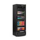 Refrigerador Vertical All Black GRV-45 ECO PR 445L Linha Ápice LED Perimetral - Gelopar