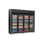 Refrigerador Vertical Auto Serviço GEAS-4 PR Gelopar - Preto 1580L com Iluminação Led 4 Portas