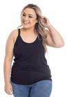 Regata Alcinha Feminina Plus Size Básica Lisa