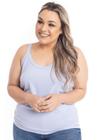 Regata Alcinha Feminina Plus Size Básica Lisa