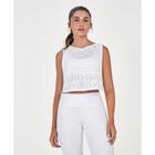 Regata Alto Giro Feminina Cropped Mesh Esportivo Fitness