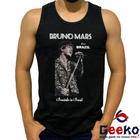 Regata Bruno Mars 100% Algodão Bruninho Live in Brazil 2024 Brasil Camiseta Regata Geeko 04