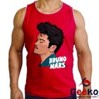 Regata Bruno Mars 100% Algodão Bruninho Live in Brazil 2024 Brasil Camiseta Regata Geeko 09