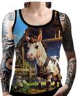 Regata Camiseta Tshirt Animais da Fazenda Cavalos HD 2