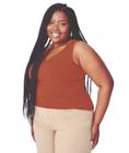 Regata canelada plus size soltinha g1 ao g5 malwee