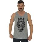 Regata Clássica Masculina MXD Conceito Owl And Skull