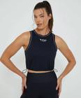 Regata Cropped Activewear com Regulagem Alto Giro Preto