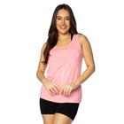 Regata Feminina Estilo do Corpo Esportiva Flamê Rosa