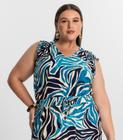 Regata Feminina Plus Size Secret Glam Azul