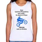 Regata Feminina Trilha com os dindos (moto azul) - Foca na Moda