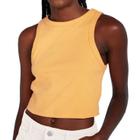 Regata Hering Top Cropped Feminina Básica Ribana Canelada