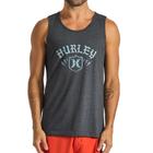 Regata Hurley Brasão SM25 Masculina Mescla Preto