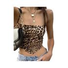 Regata Leopardo Sem Costas - Top Cropped Sem Mangas para Rave