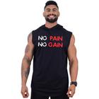 Regata Longline com Touca Masculina MXD Conceito No Pain No Gain Letreiro