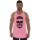 Regata Longline Estampada Masculina MXD Conceito Caveira Bigode