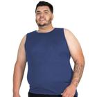 Regata Masculina Plus Size Fitness Gola Redonda Lisa Básica