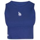 Regata New Era Cropped Feminina MLB Los Angeles Dodgers Logo