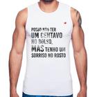 Regata Posso não ter um centavo no bolso, mas tenho um sorriso no rosto - Foca na Moda