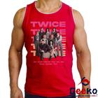 Regata Twice 100% Algodão K-pop Once Banda Colorido Camiseta Regata Geeko