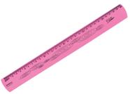 Regua 30 Cm Flexivel Rosa Neon Waleu