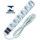 Régua Energia Extensao Fonte 6 Tomada Com Fusivel Led 1,5M