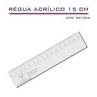 Régua Reta Acrílica 15 cm Transparente Desenho Técnico Fenix