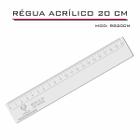 Régua Reta Acrílica 20 cm Transparente Desenho Técnico Fenix