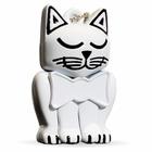 Relicário Chaveiro Gatinho Branco Pet Memory