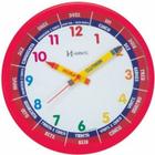 Relógio 6690 Parede 26 cm Vermelho Educativo Infantil Herweg