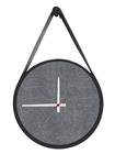 Relógio Adnet Preto Alça Preta/Cinzell Ponteiro Branco 30 cm
