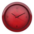 Relógio Aluminio 270Mm Pintado Vermelho Fundo Vermelho