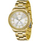 Relógio analógico feminino lince dourado lrg4339l s1kx