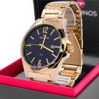 Relógio Analógico Masculino Technos Steel Dourado Original Prova D'água Garantia 1 ano