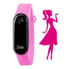 Relógio Barbie Infantil Prova D'água Digital Bracelete Silicone Ajustável Rosa