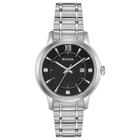 Relógio Bulova Feminino 96p185 Diamante Accent Prata 32mm