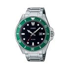 Relógio Casio Duro Aço Diver 200 Verde - MDV-107D-3AVDF