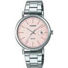 Relógio CASIO feminino rosa claro prata LTP-E175D-4EVDF